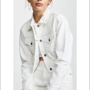 KSUBI WHITE DENIM JACKET